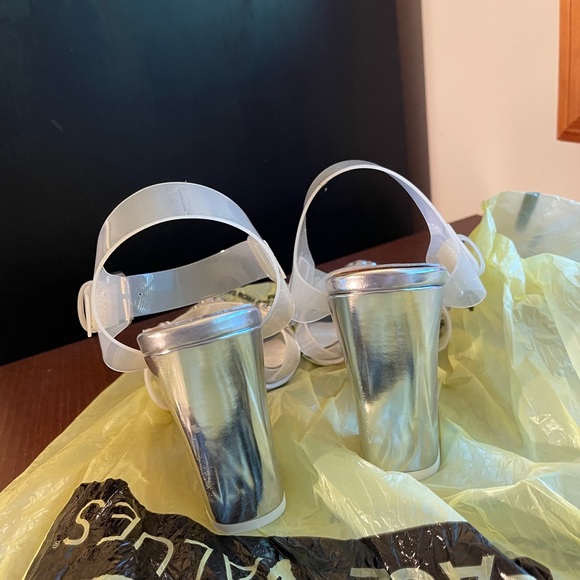 Asos Clear Heels with Flower Detailing US6 - Picture 4 of 8